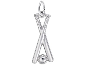 Silver Ball and Bat Charm