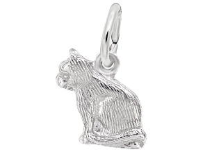 Silver Cat Charm