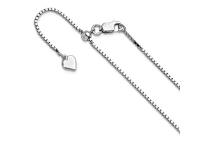 Sterling Silver Adjustable Box Link Anklet