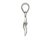 Rhodium Over Sterling Silver Starfish Pendant