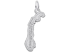 Silver Norway Map Charm