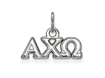 Rhodium Over Sterling Silver LogoArt Alpha Chi Omega Extra Small Pendant