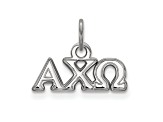 Rhodium Over Sterling Silver LogoArt Alpha Chi Omega Extra Small Pendant