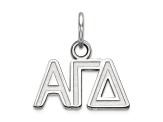 Rhodium Over Sterling Silver LogoArt Alpha Gamma Delta Extra Small Pendant