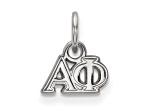 Rhodium Over Sterling Silver LogoArt Alpha Phi Extra Small Pendant