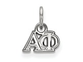 Rhodium Over Sterling Silver LogoArt Alpha Phi Extra Small Pendant