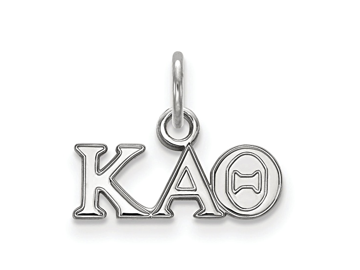 Rhodium Over Sterling Silver LogoArt Kappa Alpha Theta Extra Small Pendant
