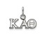 Rhodium Over Sterling Silver LogoArt Kappa Alpha Theta Extra Small Pendant