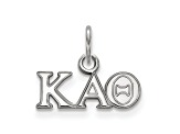 Rhodium Over Sterling Silver LogoArt Kappa Alpha Theta Extra Small Pendant