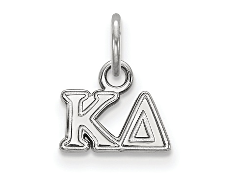 Rhodium Over Sterling Silver LogoArt Kappa Delta Extra Small Pendant