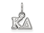 Rhodium Over Sterling Silver LogoArt Kappa Delta Extra Small Pendant