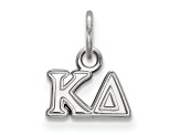 Rhodium Over Sterling Silver LogoArt Kappa Delta Extra Small Pendant