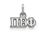 Rhodium Over Sterling Silver LogoArt Pi Beta Phi Extra Small Pendant
