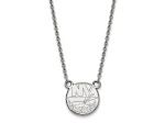 Rhodium Over Sterling Silver NHL LogoArt New York Islanders Small Necklace