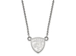 Rhodium Over Sterling Silver NHL LogoArt Florida Panthers Small Pendant Necklace