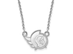 Rhodium Over Sterling Silver NHL LogoArt Ottawa Senators Small Necklace