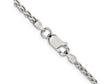 Sterling Silver 2mm Diamond-Cut Spiga Chain Bracelet