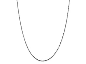 Rhodium Over Sterling Silver 1.5mm Round Box Chain