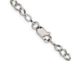 Sterling Silver 4.55mm Fancy Patterned Rolo Chain Bracelet