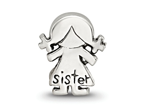 Sterling Silver Little Sister Girl Bead