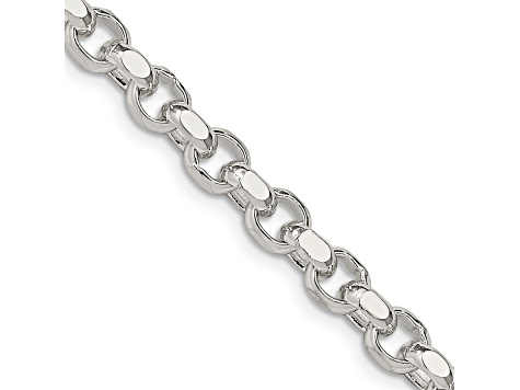 4mm Rolo Chain Sterling Silver 4mm Diamond-cut Rolo Chain Necklace - 14BRPG | JTV