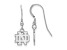 Rhodium Over Sterling Silver  LogoArt University of Notre Dame Extra Small Dangle Earrings