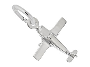 Silver Airplane Charm