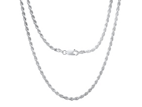 Sterling Silver Unisex Rope Chain