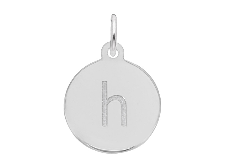 Silver Petite Initial - Lower Case h Charm