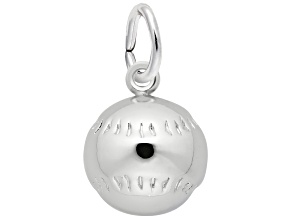 Silver Baseball Charm