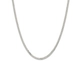 Sterling Silver 3.15mm Flat Curb Chain Necklace