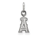 Rhodium Over Sterling Silver MLB Los Angeles Angels LogoArt Pendant