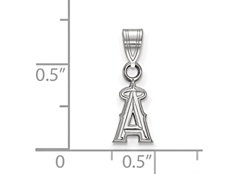 Rhodium Over Sterling Silver MLB Los Angeles Angels LogoArt Pendant