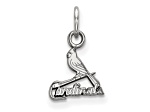 Rhodium Over Sterling Silver MLB St. Louis Cardinals LogoArt Pendant