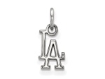 Rhodium Over Sterling Silver MLB Los Angeles Dodgers LogoArt Pendant