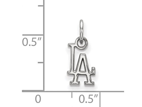 Rhodium Over Sterling Silver MLB Los Angeles Dodgers LogoArt Pendant ...