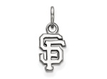Rhodium Over Sterling Silver MLB San Francisco Giants LogoArt Pendant