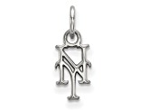 Rhodium Over Sterling Silver MLB New York Mets LogoArt Pendant