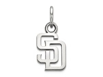Rhodium Over Sterling Silver MLB San Diego Padres LogoArt Pendant