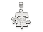 Rhodium Over Sterling Silver MLB Philadelphia Phillies LogoArt Pendant