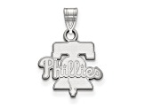 Rhodium Over Sterling Silver MLB Philadelphia Phillies LogoArt Pendant