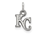 Rhodium Over Sterling Silver MLB Kansas City Royals LogoArt Pendant