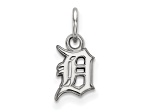Rhodium Over Sterling Silver MLB Detroit Tigers LogoArt Pendant