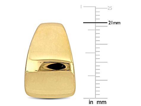 21MM Semi-Hoop Earrings in 14k Yellow Gold Over Sterling Silver