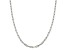 Sterling Silver 4.25mm Elongated Open Link Chain Necklace