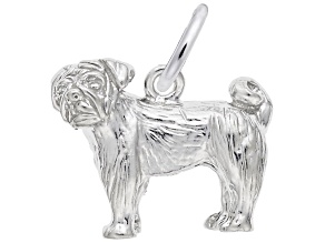 Silver Pug Charm