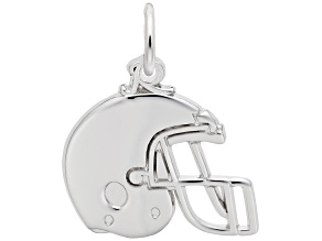 Silver Football Helmet Charm
