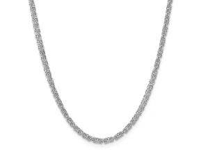 Sterling Silver 3.75mm Rounded Byzantine Chain Necklace