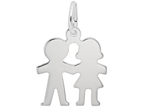 Silver Boy and Girl Charm