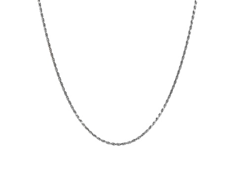 Sterling Silver 1.46 mm Adjustable Rope Chain 22" Necklace